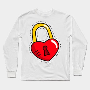 Heart Love Lock Long Sleeve T-Shirt